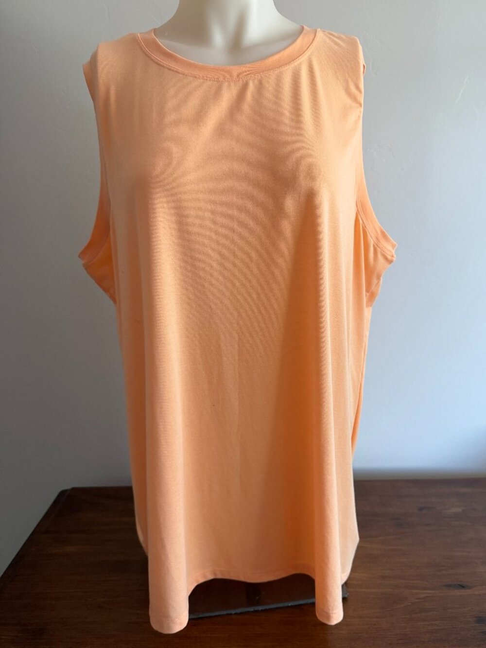 Athleta Women's Pink Solid Scoop Neck Sleeveless Tank Top Size 1X Peach NWOT